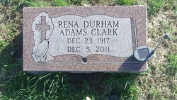 Rena <I>Durham</I> Adams Clark 