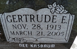 Gertrude E <I>Kasbaum</I> Remiker 