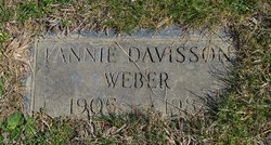 Frances Harrison “Fannie” <I>Davisson</I> Weber 