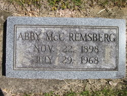 Abby <I>McCardell</I> Remsberg 