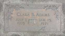 Clara B <I>Wade</I> Adams 