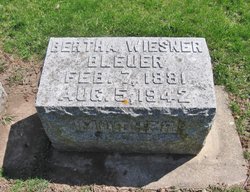 Bertha <I>Wiesner</I> Bleuer 