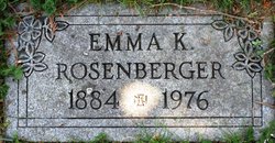 Emma Katherine <I>Mentzer</I> Rosenberger 