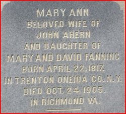 Mary Ann <I>Fanning</I> Ahern 