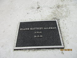 Elaine <I>Matthieu</I> Alleman 