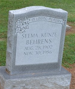 Selma <I>Kunze</I> Behrens 