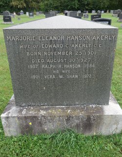 Marjorie Eleanor <I>Hanson</I> Ackerly 