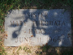 Sister Mary Theodata Haas 