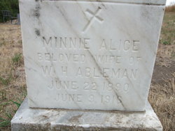 Minnie Alice <I>Miller</I> Ableman 