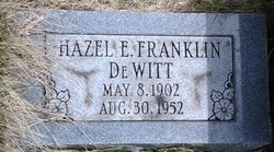 Hazel E. <I>Franklin</I> DeWitt 