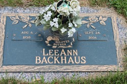 Lee Ann <I>Bennett</I> Backhaus 