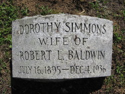 Dorothy <I>Simmons</I> Baldwin 