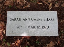 Sarah Ann <I>Owens</I> Sharp 