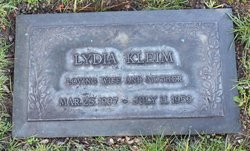 Lydia <I>Walter</I> Kleim 