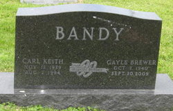 Gayle <I>Brewer</I> Bandy 