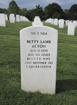 Betty <I>Lamb</I> Acton 