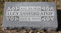 Lucy May <I>Sanford</I> Atnip 