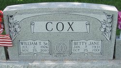 Betty Jane <I>Trabel</I> Cox 