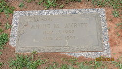 Annie Mable <I>Sanders</I> Avritt 