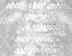Annie Pope <I>Arnall</I> Walker 