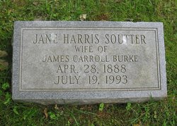Jane Harris “Janie” <I>Soutter</I> Burke 
