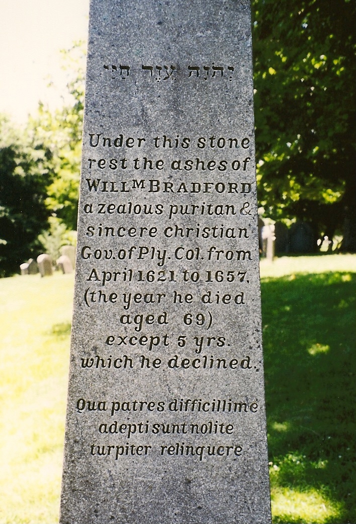 Image result for william bradford's tombstone