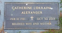 Catherine Lorraine <I>Ruhling</I> Alexander 