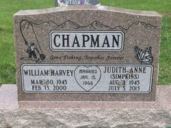 Judith Anne “Judy” <I>Simpkins</I> Chapman 