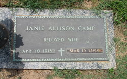 Janie <I>Allison</I> Camp 