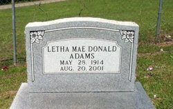 Letha Mae <I>Donald</I> Adams 