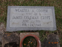Wealtha Anna <I>Cooper</I> Croft 