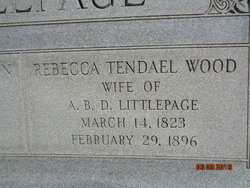 Rebecca Tendael <I>Wood</I> Littlepage 