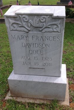 Mary Frances <I>Davidson</I> Cole 