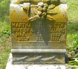 Martha Elizabeth <I>Harris</I> Williams 