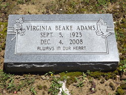 Virginia <I>Beake</I> Adams 