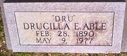 Drucilla Elvira “Dru” <I>Williamson</I> Able 