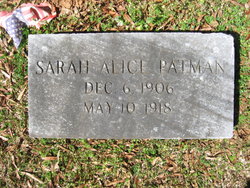 Sarah Alice Patman 