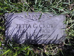 Zetta Gertrude <I>Burdett</I> Crow 