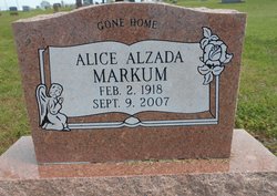 Alice Alzada <I>Wooten</I> Markum 