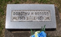 Dorothy K <I>Davy</I> Benson 