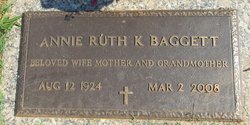 Annie Ruth <I>Kelley</I> Baggett 