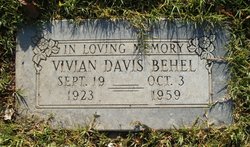 Vivian <I>Davis</I> Behel 