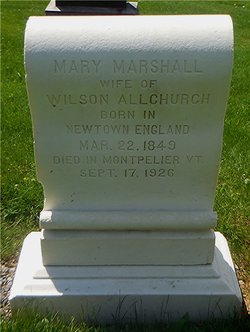 Mary <I>Marshall</I> Allchurch 