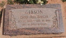 Lydia Ann <I>Badger</I> Gibson 