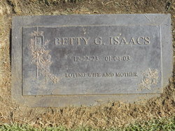 Betty Gene <I>Carter</I> Isaacs 