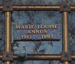 Mrs Marie Louise <I>Bradbury</I> Annus 