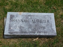 Hannah <I>Kilmer</I> Althizer 