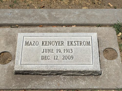 Mrs Mazo Evelyn <I>Kenoyer</I> Ekstrom 