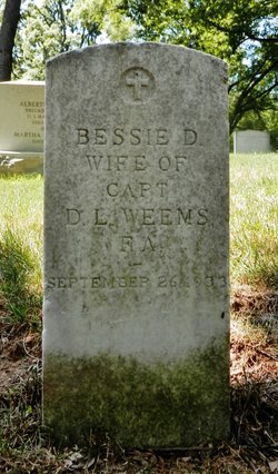 Elizabeth “Bessie” <I>Dey</I> Weems 