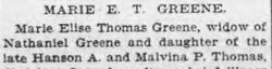 Mary Elise <I>Thomas</I> Greene 